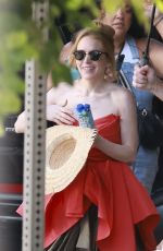 JAMIE LEE CURTIS and LINDSEY LOHAN on the Set of Freaky Friday 2 in Los Angeles 07/25/2024