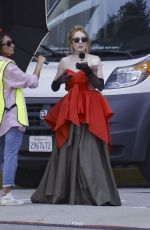JAMIE LEE CURTIS and LINDSEY LOHAN on the Set of Freaky Friday 2 in Los Angeles 07/25/2024