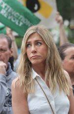 JENNIFER ANISTON on the Set of The Morning Show in New York 07/27/2024