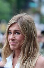 JENNIFER ANISTON on the Set of The Morning Show in New York 07/27/2024