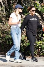 JENNIFER GARNER Enjoys an Iced Tea on a Morning Walk with a Friend in Los Angeles 07/26/2024