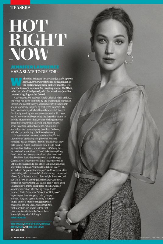 JENNIFER LAWRENCE in Total Film, August 2024