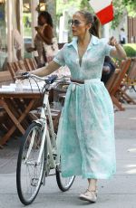 JENNIFER LOPEZ Bikes with Son and Lunches at Pierre