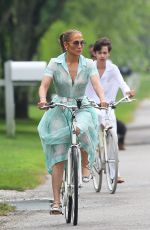 JENNIFER LOPEZ Bikes with Son and Lunches at Pierre