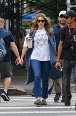 JESSICA BIEL After Filming Scenes for The Better Sister in New York 07/12/2024