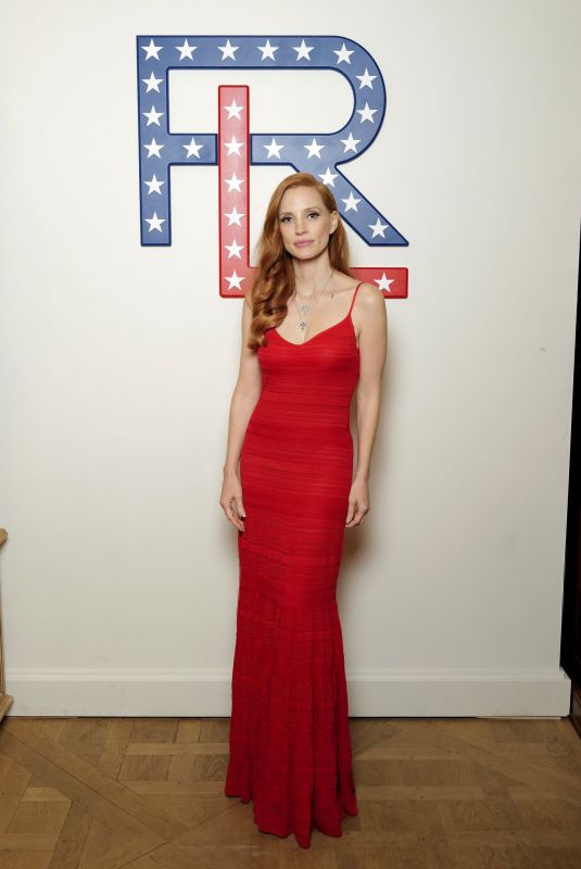 JESSICA CHASTAIN at Ralph Lauren Team USA Celebration in Paris 07/27/2024