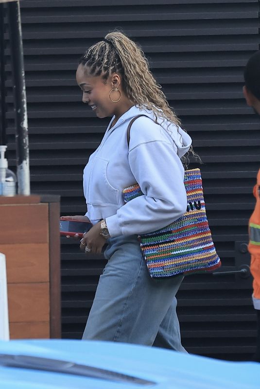 JORDYN WOODS Leaves Dinner at Nobu Restaurant in Malibu 07/17/2024