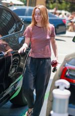 KAITLYN DEVER Charges EV at Sportsman Lodge in Studio City 07/02/2024