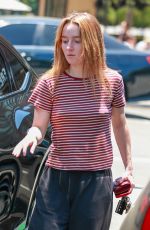 KAITLYN DEVER Charges EV at Sportsman Lodge in Studio City 07/02/2024