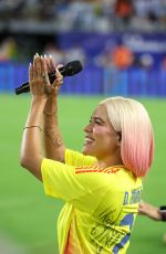 KAROL G at Copa America 2024 Final at Hard Rock Stadium in Miami Gardens 07/15/2024