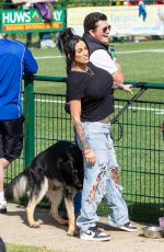 KATIE PRICE Supports Boyfriend JJ Slater at a Charity Football Match in Cambridgeshire 07/07/2024