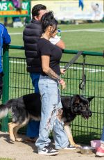 KATIE PRICE Supports Boyfriend JJ Slater at a Charity Football Match in Cambridgeshire 07/07/2024