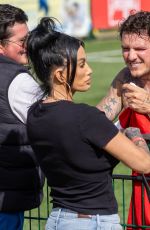 KATIE PRICE Supports Boyfriend JJ Slater at a Charity Football Match in Cambridgeshire 07/07/2024