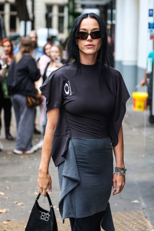KATY PERRY Arrives at Global Radio Studios in London 07/25/2024