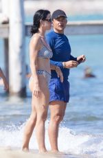KATY PERRY in Bikini and Orlando Bloom at Club 55 in St-Tropez 07/15/2024