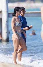 KATY PERRY in Bikini and Orlando Bloom at Club 55 in St-Tropez 07/15/2024