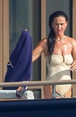 KATY PERRY in Swimsuit at a Yacht in Saint-tropez 07/15/2024