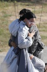KATY PERRY on the Set of Her New Music Video in Barcelona 07/19/2024