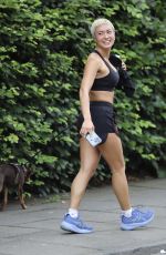 KAZ CROSSLEY Out with a Mystery Man for a Dog Walk in Manchester 07/17/2024