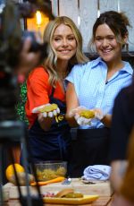 KELLY RIPA and Mark Consuelos on the Set of Live with Kelly and Mark in New York 0730/2024