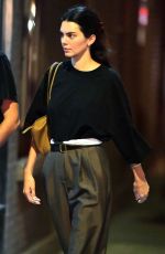 KENDALL JENNER Out for Dinner with Bella Hadid