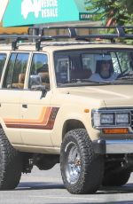 KENDALL JENNER Out for Morning Cruise in Her Vintage Toyota Land Cruiser SUV in Los Angeles 07/28/2024