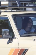 KENDALL JENNER Out for Morning Cruise in Her Vintage Toyota Land Cruiser SUV in Los Angeles 07/28/2024
