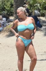 KERRY KATONA in Bikini and Ryan Mahoney at a Beach in Marbella 07/14/2024