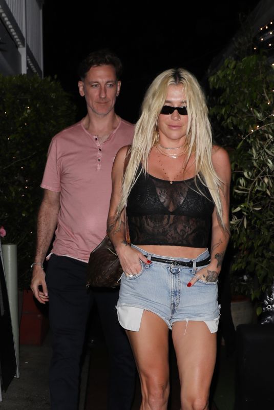 KESHA Out for Dinner with Michael Gilvary at Giorgio Baldi in Santa Monica 07/20/2024