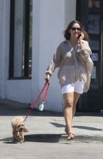 KHATIRA RAFUQZADA Out with Her Dog in Los Angeles 07/19/2024