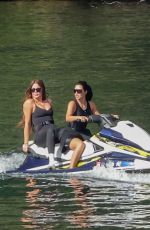 KIM and KHLOE KARDASHIAN at a Jet Ski Ride at Lake Coeur d