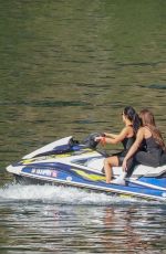 KIM and KHLOE KARDASHIAN at a Jet Ski Ride at Lake Coeur d