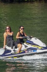 KIM and KHLOE KARDASHIAN at a Jet Ski Ride at Lake Coeur d