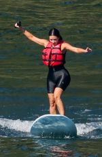 KIM KARDASHIAN Rides an eFoil at Lake Coeur d