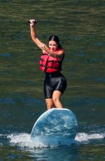 KIM KARDASHIAN Rides an eFoil at Lake Coeur d