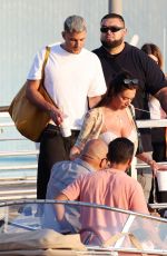 KYLIE JENNER and ANASTASIA KARANIKOLAU Taking a Water Taxi at Grand Canal in Venice 07/17/2024