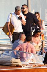 KYLIE JENNER and ANASTASIA KARANIKOLAU Taking a Water Taxi at Grand Canal in Venice 07/17/2024
