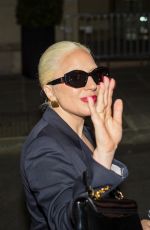 LADY GAGA Leaves a Restaurant and Returns to Her Hotel in Paris 07/24/2024