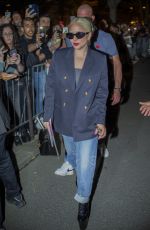 LADY GAGA Leaves a Restaurant and Returns to Her Hotel in Paris 07/24/2024
