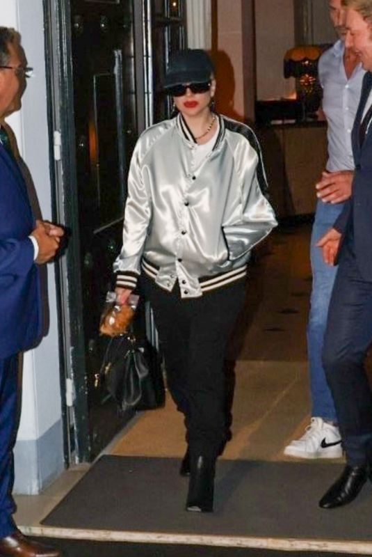 LADY GAGA Leaves Laurent Restaurant in Paris 07/23/2024