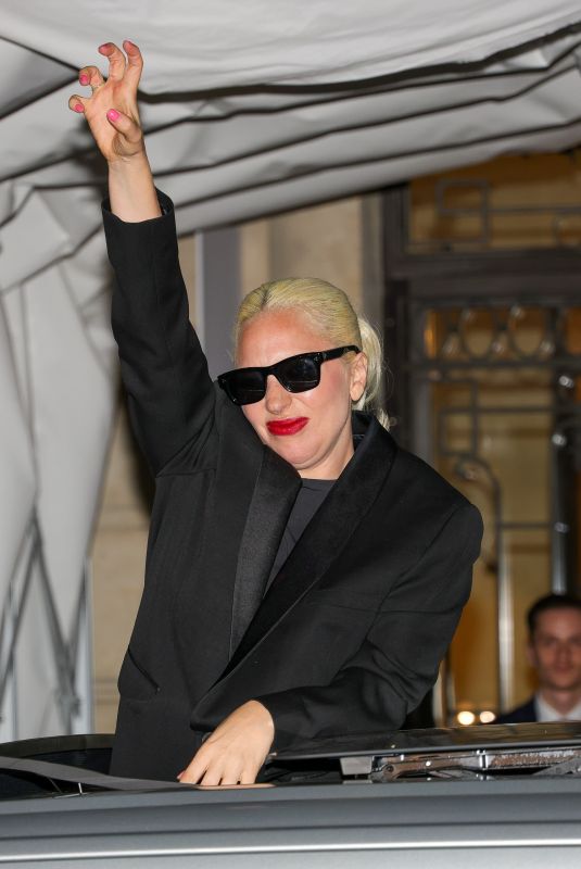 LADY GAGA Shares an Exclusive Preview of Her Upcoming Song from Roof of Her Car in Paris 07/28/2024