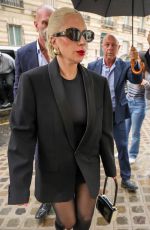 LADY GAGA Shopping at Dior on Avenue Montaigne in Paris 07/27/2024