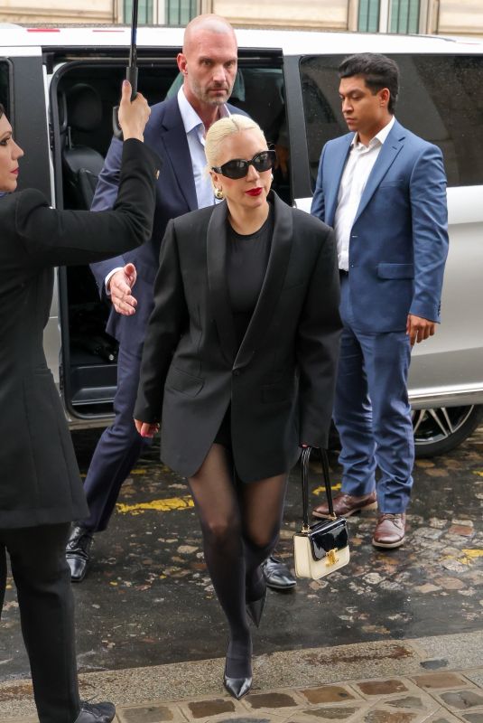 LADY GAGA Shopping at Dior on Avenue Montaigne in Paris 07/27/2024