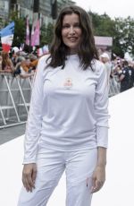 LAETITIA CASTA at 2024 Paris Olympic Games Torch Relayat Saint-Denis 07/26/2024