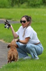 LAURYN GOODMAN Out with Her Dog in Brighton and Hove 07/13/2024