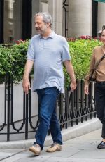 LESLIE MANN and Judd Apatow Shopping at Celine in London 07/22/2024