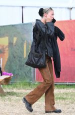 LILA GRACE MOSS Out at Glastonbury Music Festival 06/30/2024