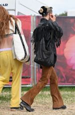 LILA GRACE MOSS Out at Glastonbury Music Festival 06/30/2024