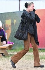 LILA GRACE MOSS Out at Glastonbury Music Festival 06/30/2024