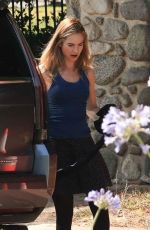 LILY JAMES on the Set of Swiped in Pasadena 07/09/2024